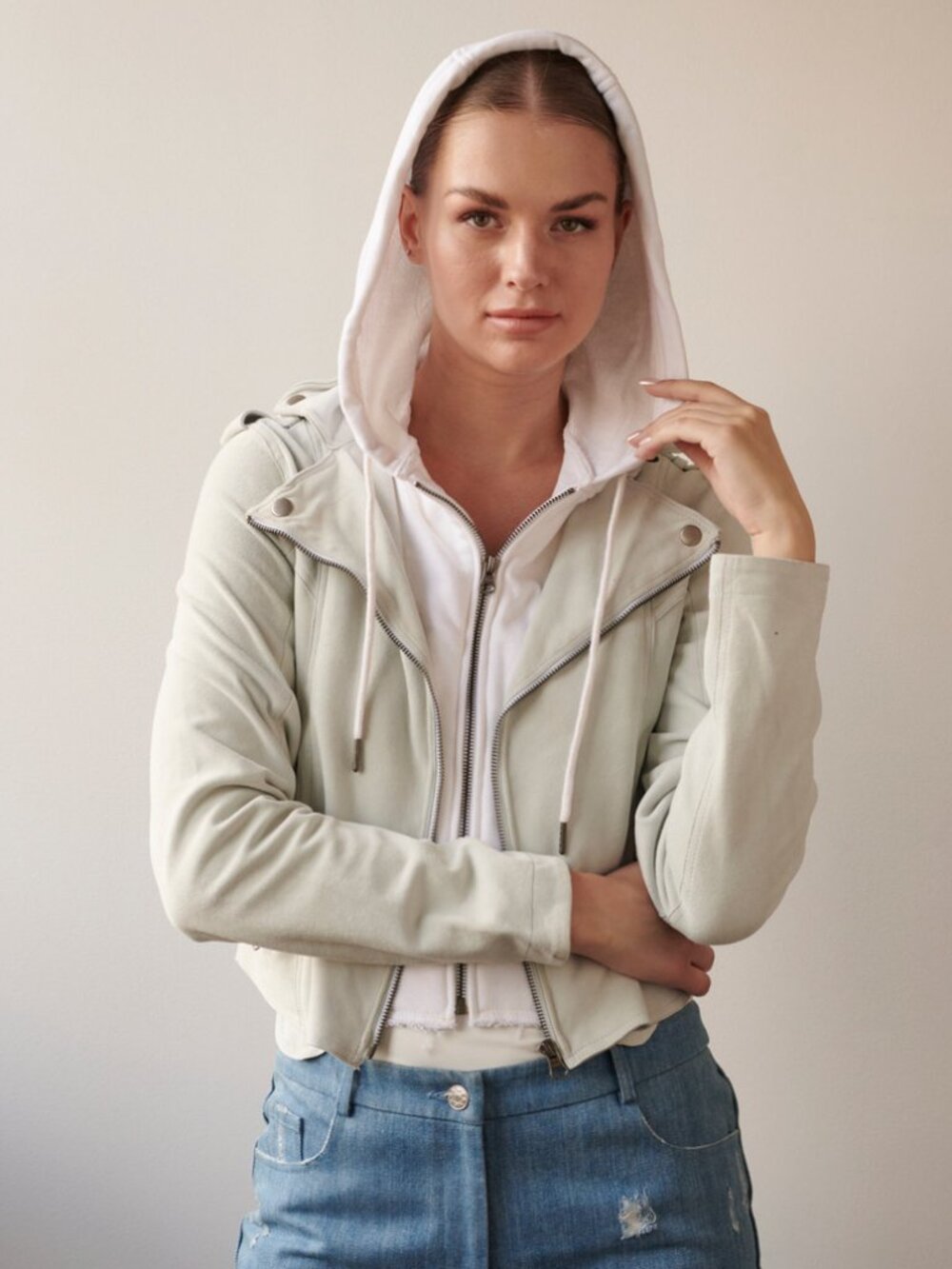 Jakett New York Molly Washed Suede Leather Layer Jacket